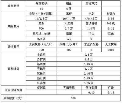 嬰童店開店投資計劃書（三） 投資策劃與實施方案